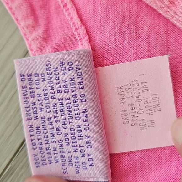 Y2K Vintage 90s Fresh Produce Bright Pink Butterfly Tank Unisex Medium - Picture 7 of 13